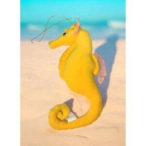 K & M International 2001 Seahorse Stuffed Animal Beanbag Plush 10.5in Aquatic